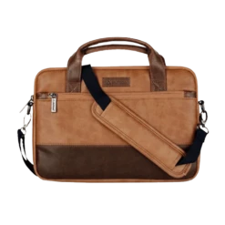 Stuffcool Lush Faux Leather Laptop Sling Bag For 14 Inch Laptop (Detachable & Adjustable Shoulder Strap, Brown)