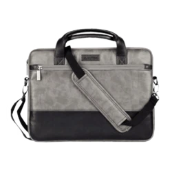 Stuffcool Lush Faux Leather Laptop Sling Bag For 14 Inch Laptop (Detachable & Adjustable Shoulder Strap, Black)