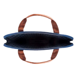 Stuffcool Lush Faux Leather Laptop Sling Bag For 14 Inch Laptop (Detachable & Adjustable Shoulder Strap, Blue/Brown) -Smart Bag Shop 201088 3 v0qgle