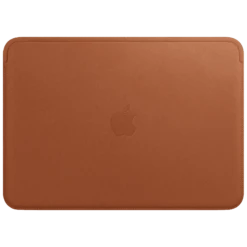 Apple Leather Laptop Sleeve For 13 Inch Laptop (Solid Design, Saddle Brown)