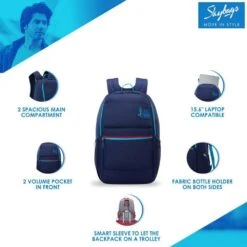 Skybags Yolo Polyester Laptop Backpack For 15.6 Inch Laptop (25 L, Water Resistant, Blue) -Smart Bag Shop 227755 12 gok2rx