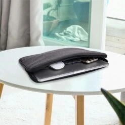 HYPHEN ESSE 301 Fabric, Polyester Laptop Sleeve For 13.3 Inch Laptop (Stylish Design With Carry Strap, Black) -Smart Bag Shop 231007 11 e8pgq0