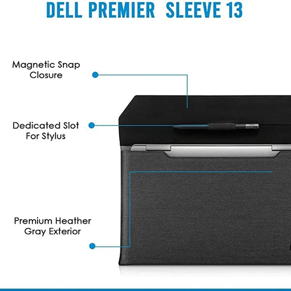 DELL Premier PE1320V Leather, Polyester Laptop Sleeve For 13 Inch Laptop (23 L, Water Resistant, Black/Grey) 10 DELL Premier PE1320V Leather, Polyester Laptop Sleeve For 13 Inch Laptop (23 L, Water Resistant, Black/Grey) - Image 8