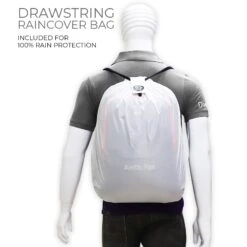 Arctic Fox Zinc Polyester, Leather Laptop Backpack For 15 Inch Laptop (27 L, Water Repellent, Black) -Smart Bag Shop 235434 15 kpuhun