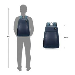 Arctic Fox Zinc Polyester, Leather Laptop Backpack For 15 Inch Laptop (27 L, Water Repellent, Deep Dive) -Smart Bag Shop 235435 13 mgciyr