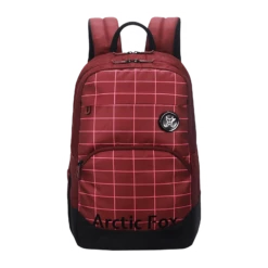 Arctic Fox Grid Polyester Laptop Backpack For 15 Inch Laptop (33 L, Water Resistant, Tawny Port)