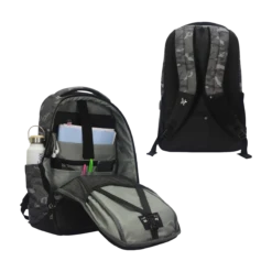 Arctic Fox New Anti-Theft Alarm Polyester, Leather Laptop Backpack For 15.5 Inch Laptop (36 L, USB Charging Port, Camo Black) -Smart Bag Shop 235482 13 mkc8pm