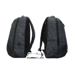 Arctic Fox Alarm Anti-Theft Polyester, Leather Laptop Backpack For 15.5 Inch Laptop (36 L, USB Charging Port, Glitch Black) -Smart Bag Shop 235483 13 aks9wq