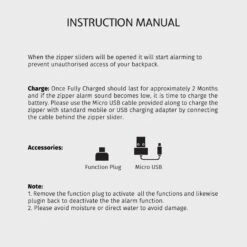 Arctic Fox Alarm Anti-Theft Polyester, Leather Laptop Backpack For 15.5 Inch Laptop (36 L, USB Charging Port, Glitch Black) -Smart Bag Shop 235483 18 xmzcvq