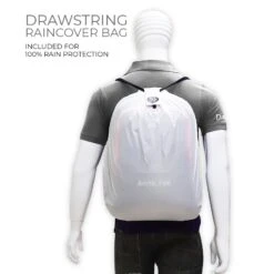 Arctic Fox Alarm Anti-Theft Polyester, Leather Laptop Backpack For 15.5 Inch Laptop (36 L, USB Charging Port, Glitch Black) -Smart Bag Shop 235483 19 rjgub9