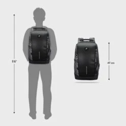 Arctic Fox Slope Anti-Theft Polyester, Leather Laptop Backpack For 15.5 Inch Laptop (23 L, USB Charging Port, Marble Black) -Smart Bag Shop 235484 13 bcliio