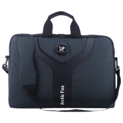 Arctic Fox Leather Laptop Carry Case For 15.5 Inch Laptop (8 L, Water Repellent, Black)