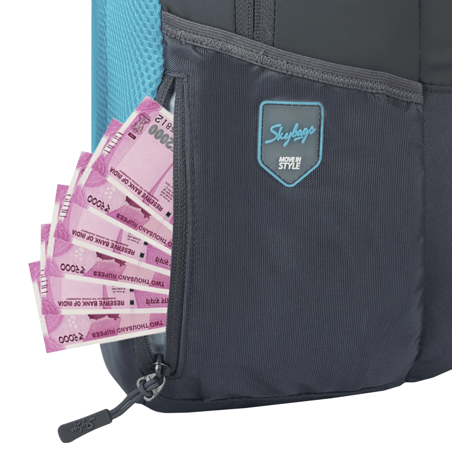 Skybags Campus 01 Polyester Laptop Backpack For 15.6 Inch Laptop (30 L, With Rain Cover, Grey) 9 Skybags Campus 01 Polyester Laptop Backpack For 15.6 Inch Laptop (30 L, With Rain Cover, Grey) - Image 7