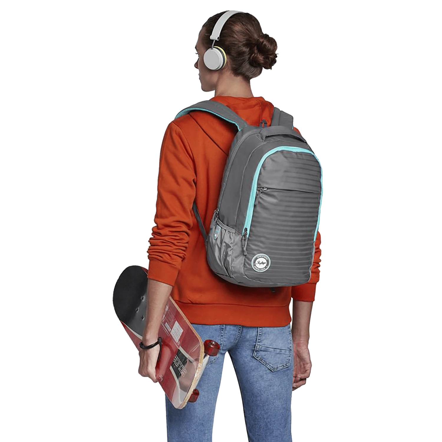 Skybags Campus 01 Polyester Laptop Backpack For 15.6 Inch Laptop (30 L, With Rain Cover, Grey) 13 Skybags Campus 01 Polyester Laptop Backpack For 15.6 Inch Laptop (30 L, With Rain Cover, Grey) - Image 11