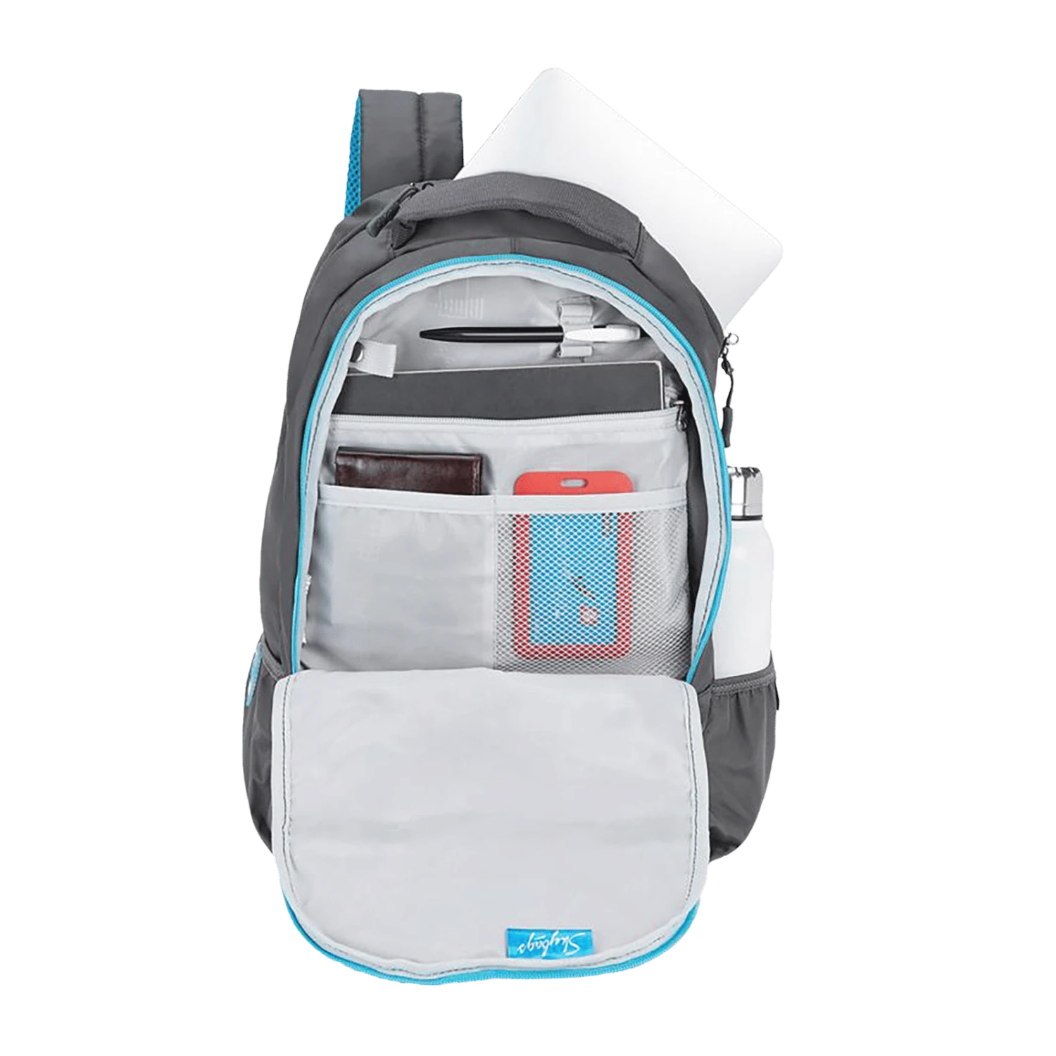Skybags Campus 01 Polyester Laptop Backpack For 15.6 Inch Laptop (30 L, With Rain Cover, Grey) 7 Skybags Campus 01 Polyester Laptop Backpack For 15.6 Inch Laptop (30 L, With Rain Cover, Grey) - Image 5