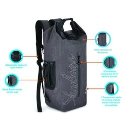 Sky Bags Protekt 24 Litres Waterproof Canvas Laptop Backpack (Rain Cover, LPBPPRTGRY, Grey) -Smart Bag Shop 238016 9 coicbd