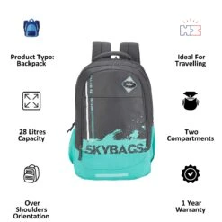 Sky Bags BFF 3 28 Litres Gucci Fabric Backpack (Built To Last Straps, BPBFF3GRY, Grey) -Smart Bag Shop 238018 5 nf38yi