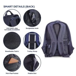 Carriall Columbus Polyester Laptop Backpack For 15.6 Inch Laptop (22.4 L, USB Charging Port, Beige) 18 Carriall Columbus Polyester Laptop Backpack For 15.6 Inch Laptop (22.4 L, USB Charging Port, Beige) -Smart Bag Shop 241831 12 jfoy2o