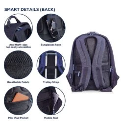 Carriall Columbus Polyester Laptop Backpack For 15.6 Inch Laptop (22.4 L, USB Charging Port, Green) -Smart Bag Shop 241832 18 dgsdoc