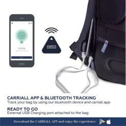 Carriall Vasco Polyester Laptop Backpack(21.1 L, USB Charging Port, Blue) -Smart Bag Shop 241833 13 ciysj8