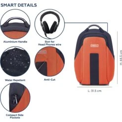 Carriall Vasco Polyester Laptop Backpack(21.1 L, USB Charging Port, Orange) -Smart Bag Shop 241834 12 axm8e6