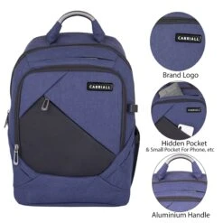 Carriall Minikin Polyester Laptop Backpack For 15.6 Inch Laptop (29.6 L, USB Charging Port, Blue) -Smart Bag Shop 241835 13 lceeqd