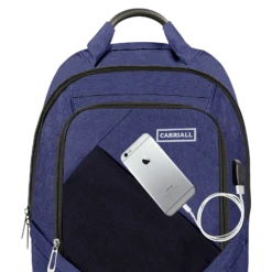 Carriall Minikin Polyester Laptop Backpack For 15.6 Inch Laptop (29.6 L, USB Charging Port, Blue) -Smart Bag Shop 241835 16 s0wnx5