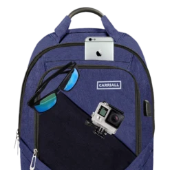 Carriall Minikin Polyester Laptop Backpack For 15.6 Inch Laptop (29.6 L, USB Charging Port, Blue) -Smart Bag Shop 241835 17 n0llik