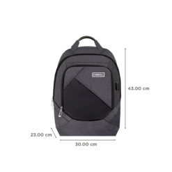 Carriall Minikin Polyester Laptop Backpack For 15.6 Inch Laptop (29.6 L, USB Charging Port, Black) -Smart Bag Shop 241836 2 yz7pu8