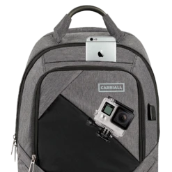 Carriall Minikin Polyester Laptop Backpack For 15.6 Inch Laptop (29.6 L, USB Charging Port, Grey) -Smart Bag Shop 241837 14 ntrq9e