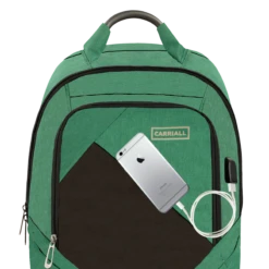 Carriall Minikin Polyester Laptop Backpack For 15.6 Inch Laptop (29.6 L, USB Charging Port, Green) -Smart Bag Shop 241838 12 hceirn
