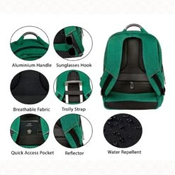 Carriall Minikin Polyester Laptop Backpack For 15.6 Inch Laptop (29.6 L, USB Charging Port, Green) -Smart Bag Shop 241838 17 ffvjtc