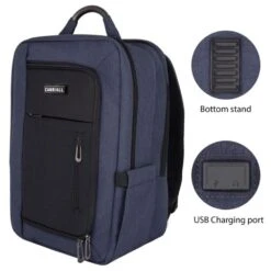 Carriall Minch Polyester Laptop Backpack For 15.6 Inch Laptop (27.3 L, USB Charging Port, Black) -Smart Bag Shop 241841 12 t2qcnf