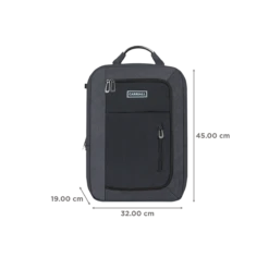 Carriall Minch Polyester Laptop Backpack For 15.6 Inch Laptop (27.3 L, USB Charging Port, Black) -Smart Bag Shop 241841 2 yabiks