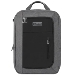 Carriall Minch Polyester Laptop Backpack For 15.6 Inch Laptop (27.3 L, USB Charging Port, Black/Grey)