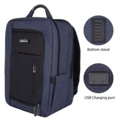 Carriall Minch Polyester Laptop Backpack For 15.6 Inch Laptop (27.3 L, USB Charging Port, Black/Grey) -Smart Bag Shop 241842 12 j3pits