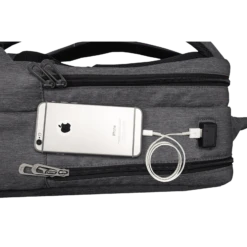 Carriall Minch Polyester Laptop Backpack For 15.6 Inch Laptop (27.3 L, USB Charging Port, Black/Grey) -Smart Bag Shop 241842 17 cczbmy