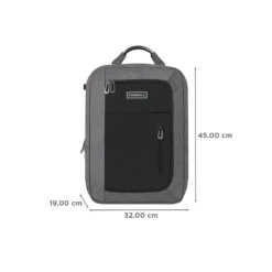Carriall Minch Polyester Laptop Backpack For 15.6 Inch Laptop (27.3 L, USB Charging Port, Black/Grey) -Smart Bag Shop 241842 2 kpuwqy