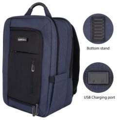 Carriall Minch Polyester Laptop Backpack For 15.6 Inch Laptop (27.3 L, USB Charging Port, Grey) -Smart Bag Shop 241843 12 sdnhtt