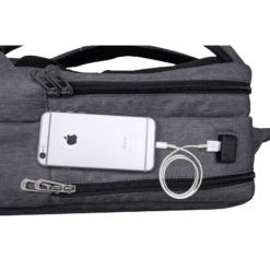 Carriall Minch Polyester Laptop Backpack For 15.6 Inch Laptop (27.3 L, USB Charging Port, Grey) -Smart Bag Shop 241843 16 cd5v6m