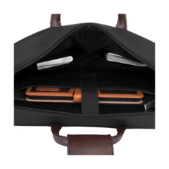 Carriall Claro Polyester, Faux Leather Laptop Sling Bag For 13 & 15.6 Inch Laptop (11 L, USB Charging Port, Black) -Smart Bag Shop 241963 9 ja45kf