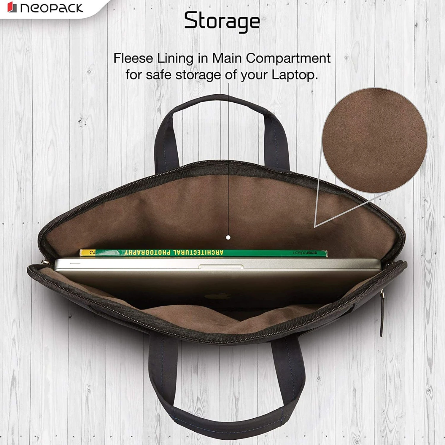 Neopack Svelte Nylon, Fabric Laptop Sling Bag For 13.3 & 14.2 Inch Laptop (Lightweight, Navy Blue) 9 Neopack Svelte Nylon, Fabric Laptop Sling Bag For 13.3 & 14.2 Inch Laptop (Lightweight, Navy Blue) - Image 7