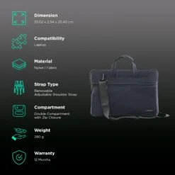 Neopack Svelte Nylon, Fabric Laptop Sling Bag For 13.3 & 14.2 Inch Laptop (Lightweight, Navy Blue) 11 Neopack Svelte Nylon, Fabric Laptop Sling Bag For 13.3 & 14.2 Inch Laptop (Lightweight, Navy Blue) -Smart Bag Shop 247015 2 m1sdpx