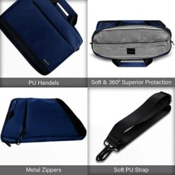 GRIPP Bolt Nylon Laptop Sling Bag For 13.3 & 14 Inch Laptop (Water Repellent, Blue) -Smart Bag Shop 249519 12 lu2bj8