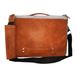 GRIPP Grace Polyester, Polyurethane Laptop Sling Bag For 13.3 & 14 Inch Laptop (Drop-Proof, Black/Camel) -Smart Bag Shop 249534 15 vhxayq