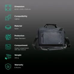 GRIPP Ribana Nylon Laptop Sling Bag For 13.3 & 14 Inch Laptop (3 Layers Protection, Grey) 18 GRIPP Ribana Nylon Laptop Sling Bag For 13.3 & 14 Inch Laptop (3 Layers Protection, Grey) -Smart Bag Shop 249830 2 y1ctvh