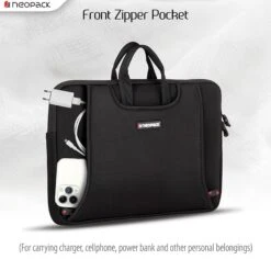 Neopack Lycra Fabric, Neoprene Laptop Sleeve For 13.3 & 14.2 Inch Laptop (Water Resistant, Black) -Smart Bag Shop 252800 11 qamzvi