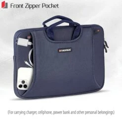 Neopack Lycra Fabric, Neoprene Laptop Sleeve For 13.3 & 14.2 Inch Laptop (Water Resistant, Navy Blue) -Smart Bag Shop 252801 14 zoir14