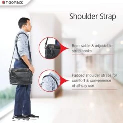 Neopack Svelte Nylon, Fabric Laptop Sling Bag For 13.3 & 14.2 Inch Laptop (Lightweight, Stone Grey) -Smart Bag Shop 252802 10 ej10jw