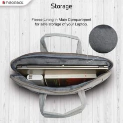 Neopack Svelte Nylon, Fabric Laptop Sling Bag For 13.3 & 14.2 Inch Laptop (Lightweight, Stone Grey) -Smart Bag Shop 252802 12 nlisjg